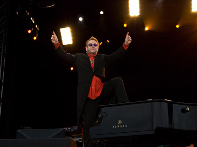 Elton John på Malmö Stadion.